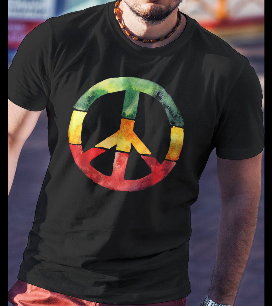 Peace Sign Rasta Reggae Roots One Love T-Shirt