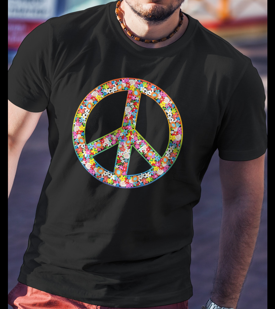 Hippie Flower-Powered Peace T-Shirt