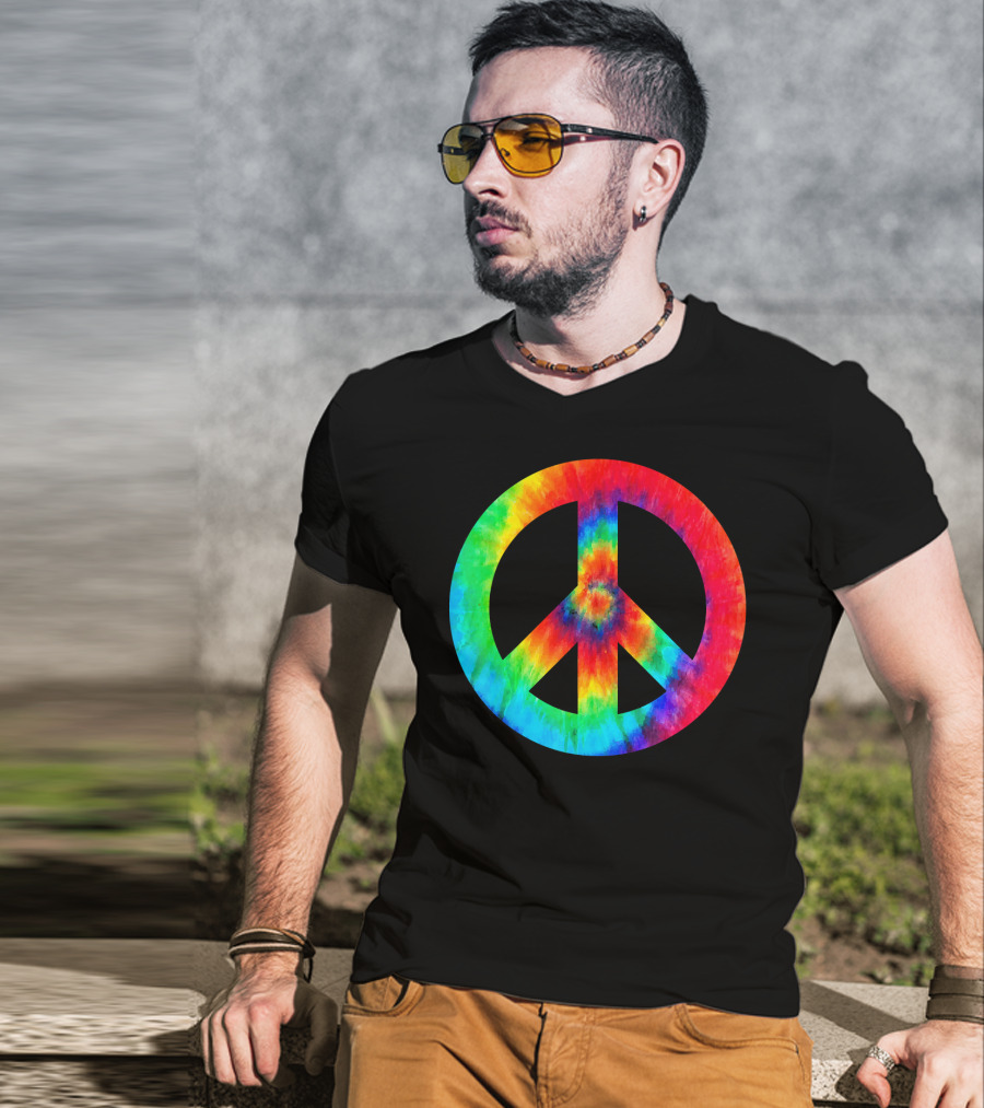 Cool Tie Dye Peace Sign T-Shirt