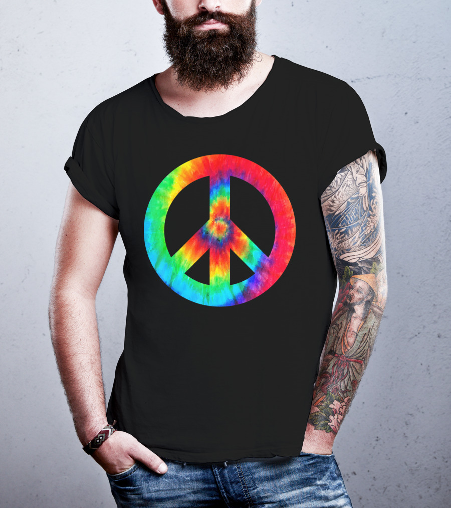 Cool Tie Dye Peace Sign T-Shirt
