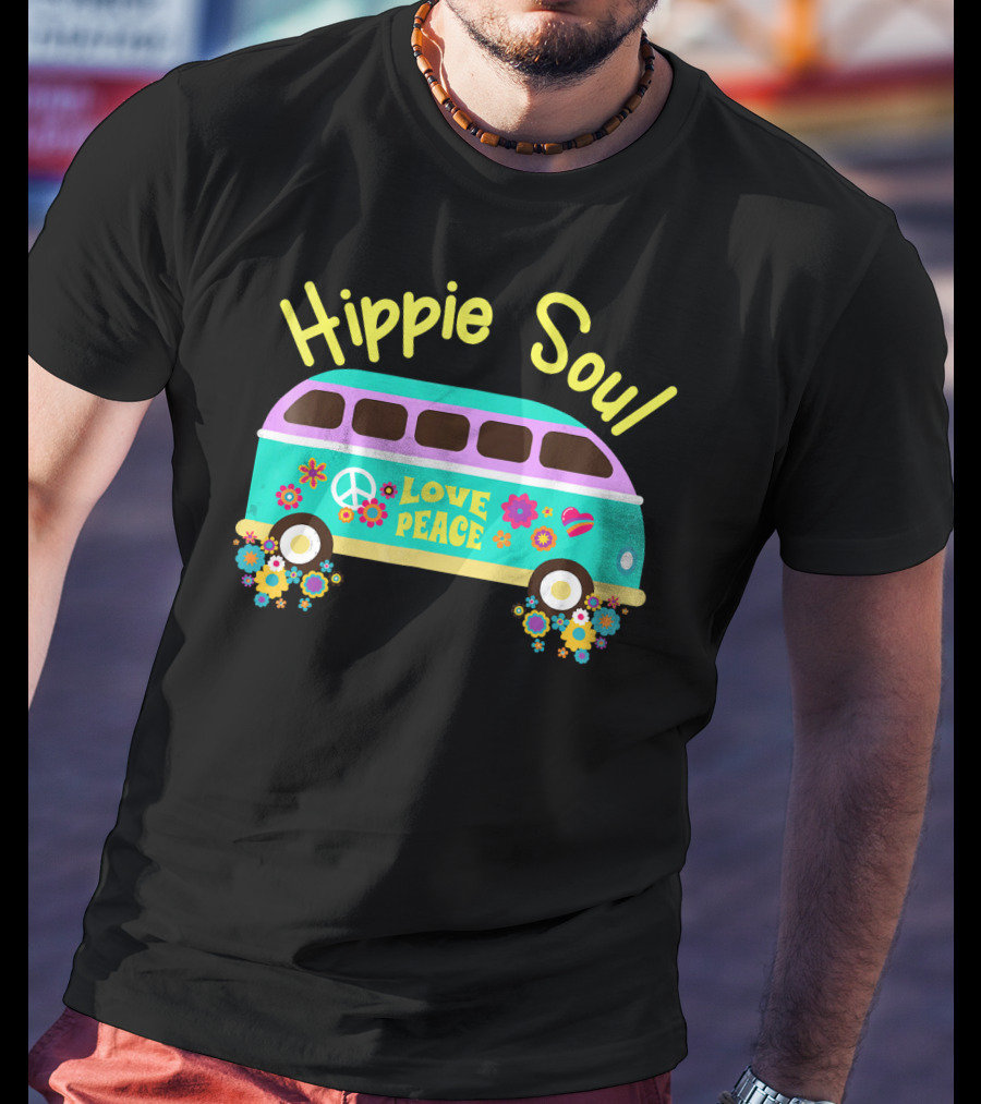Hippie Soul Love Peace Retro Van T-Shirt