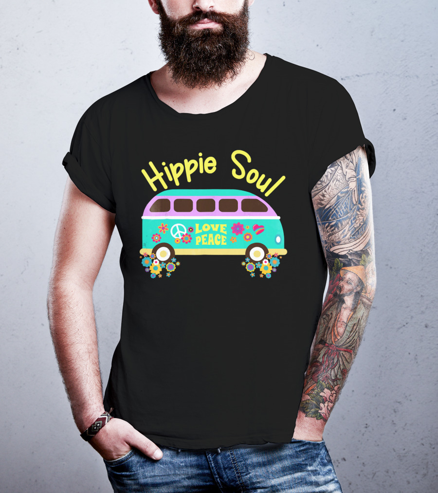 Hippie Soul Love Peace Retro Van T-Shirt