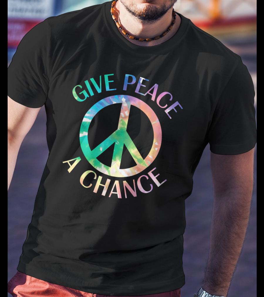 Give Peace A Chance Tie Dye Peace Symbol Iconic T-Shirt