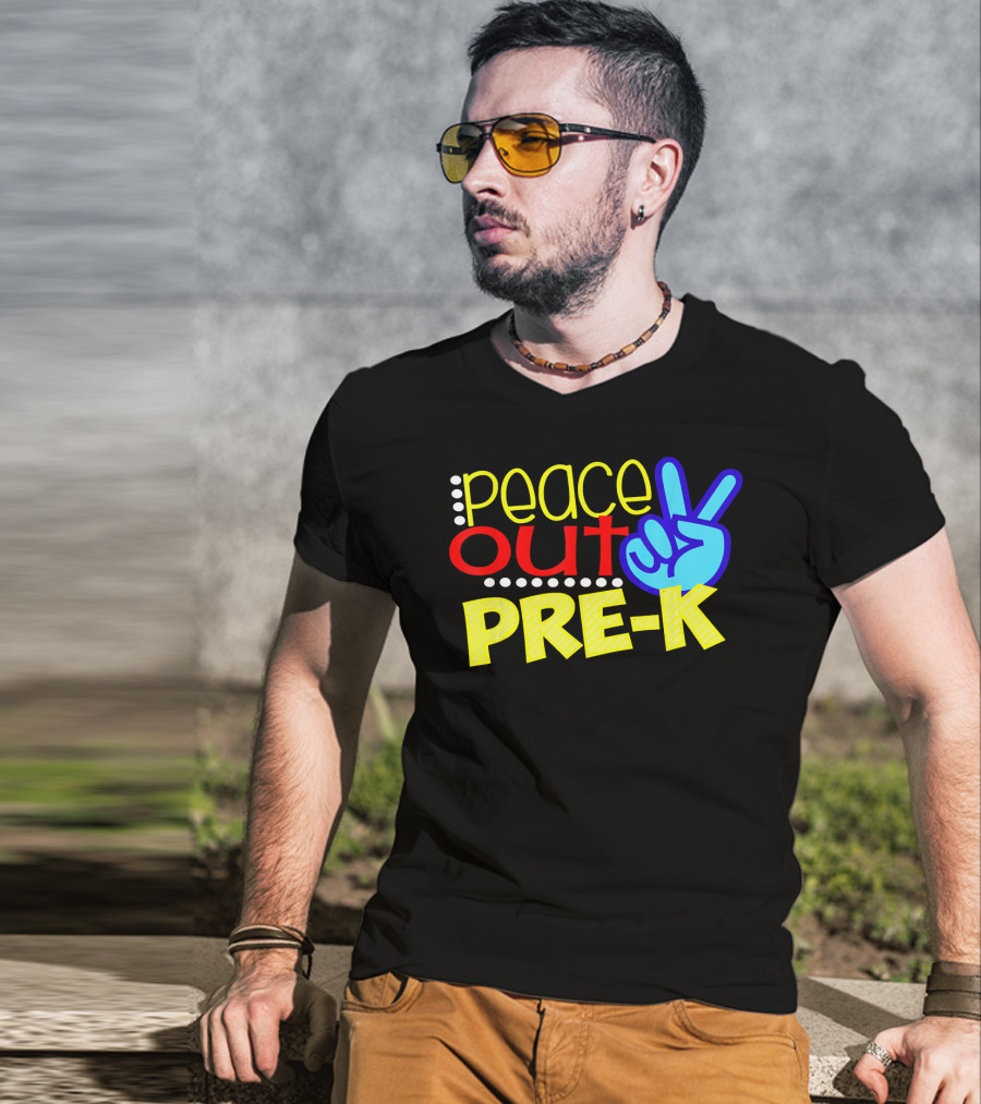 Peace Out Pre-K First Day Of School T-Shirt