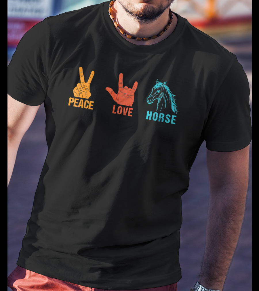 Peace Love Horse T-Shirt