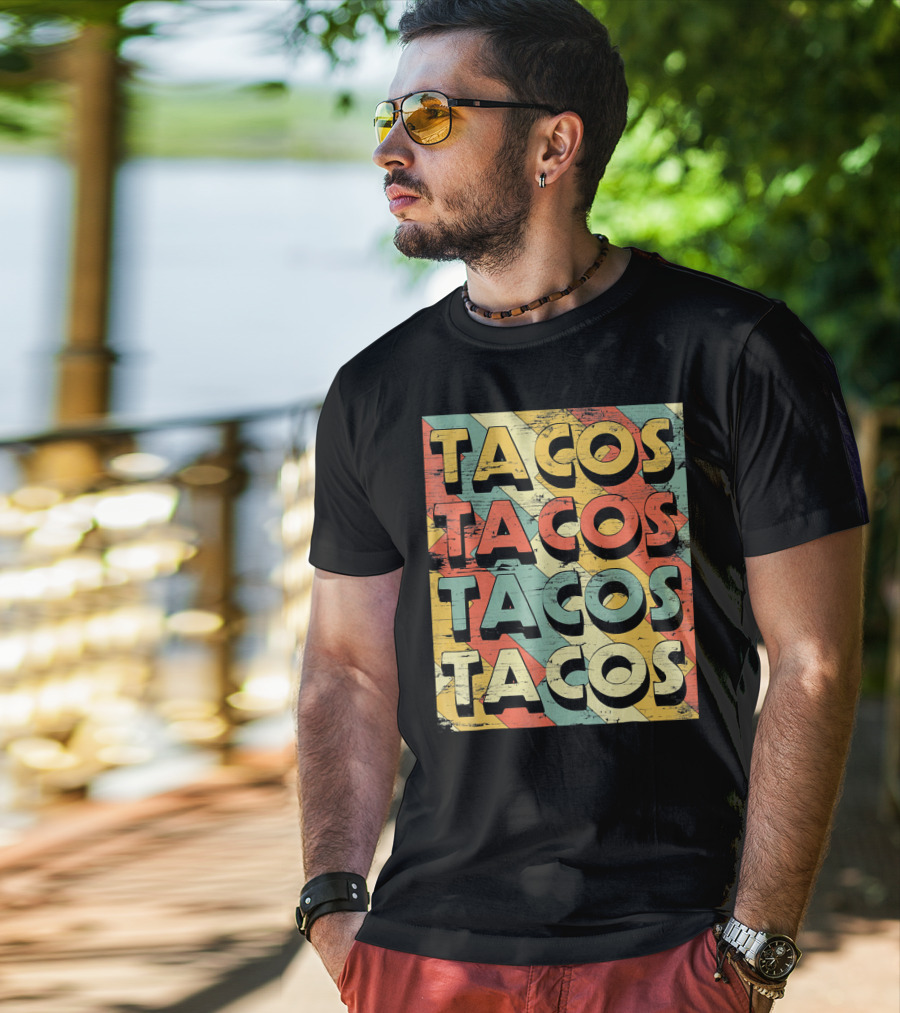 Retro Vintage Taco Tuesday Lovers Tacos T-Shirt