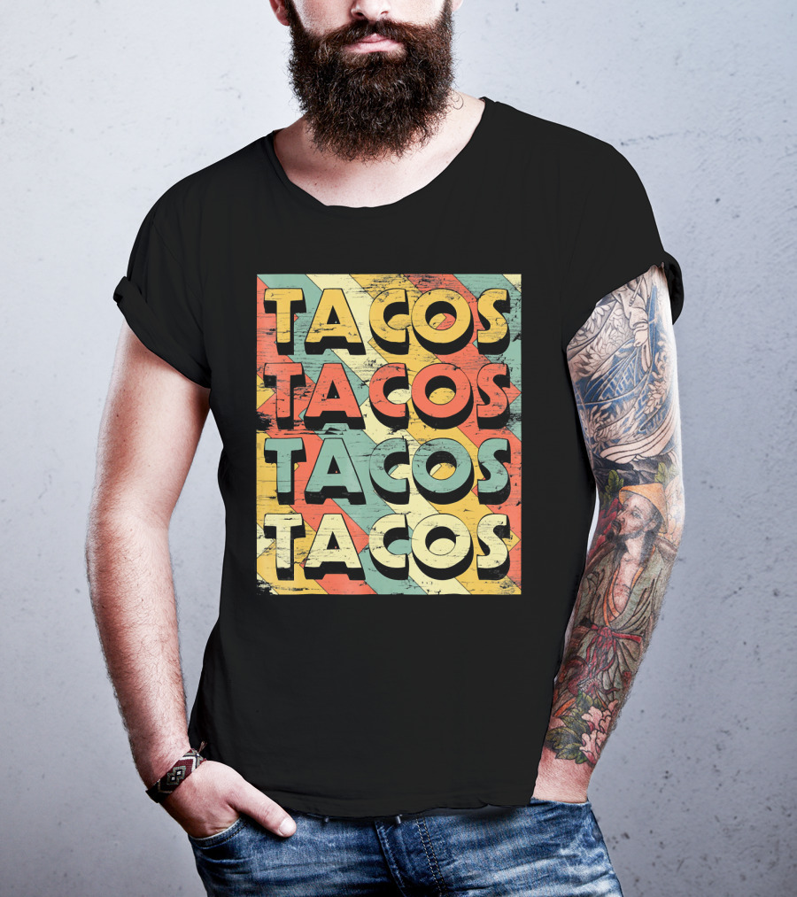 Retro Vintage Taco Tuesday Lovers Tacos T-Shirt