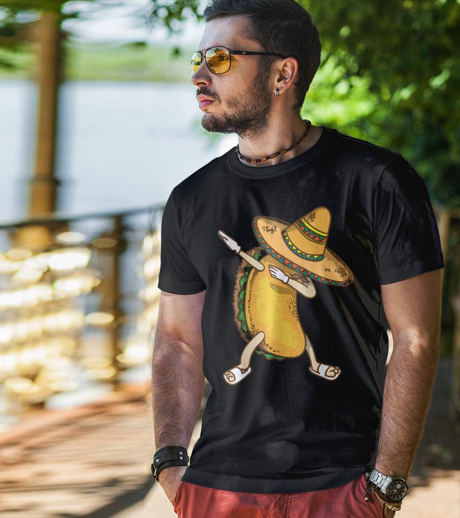 Dabbing Taco Sombrero Cinco De Mayo Fiesta T-Shirt
