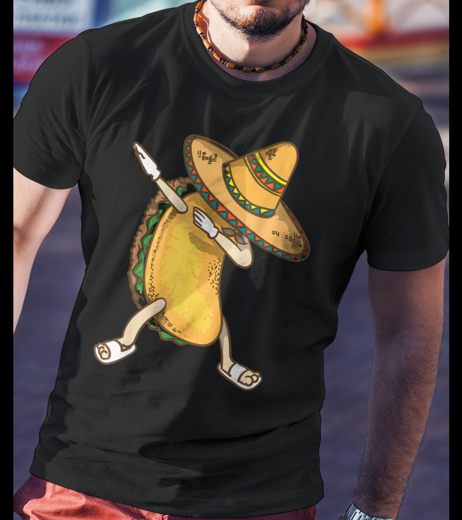 Dabbing Taco Sombrero Cinco De Mayo Fiesta T-Shirt