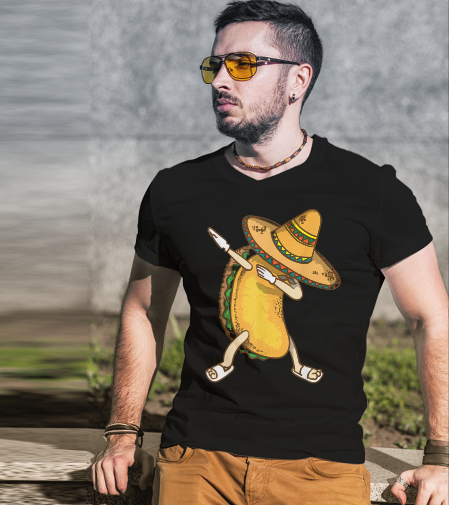 Dabbing Taco Sombrero Cinco De Mayo Fiesta T-Shirt