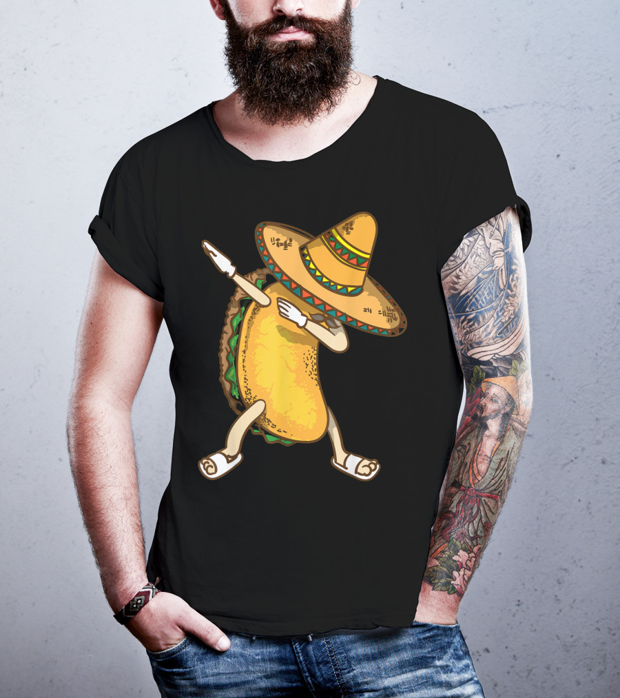 Dabbing Taco Sombrero Cinco De Mayo Fiesta T-Shirt