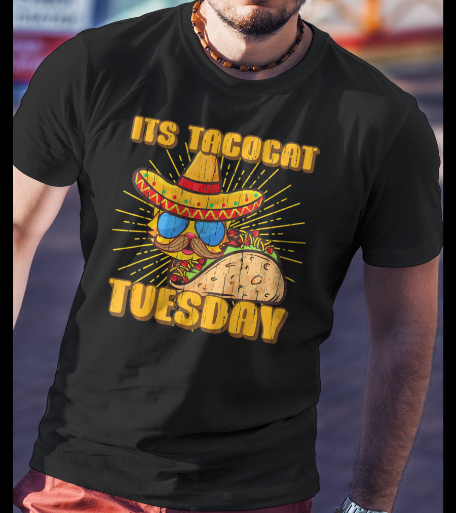 Its Tacocat Tuesday Tacos Cat Lover T-Shirt