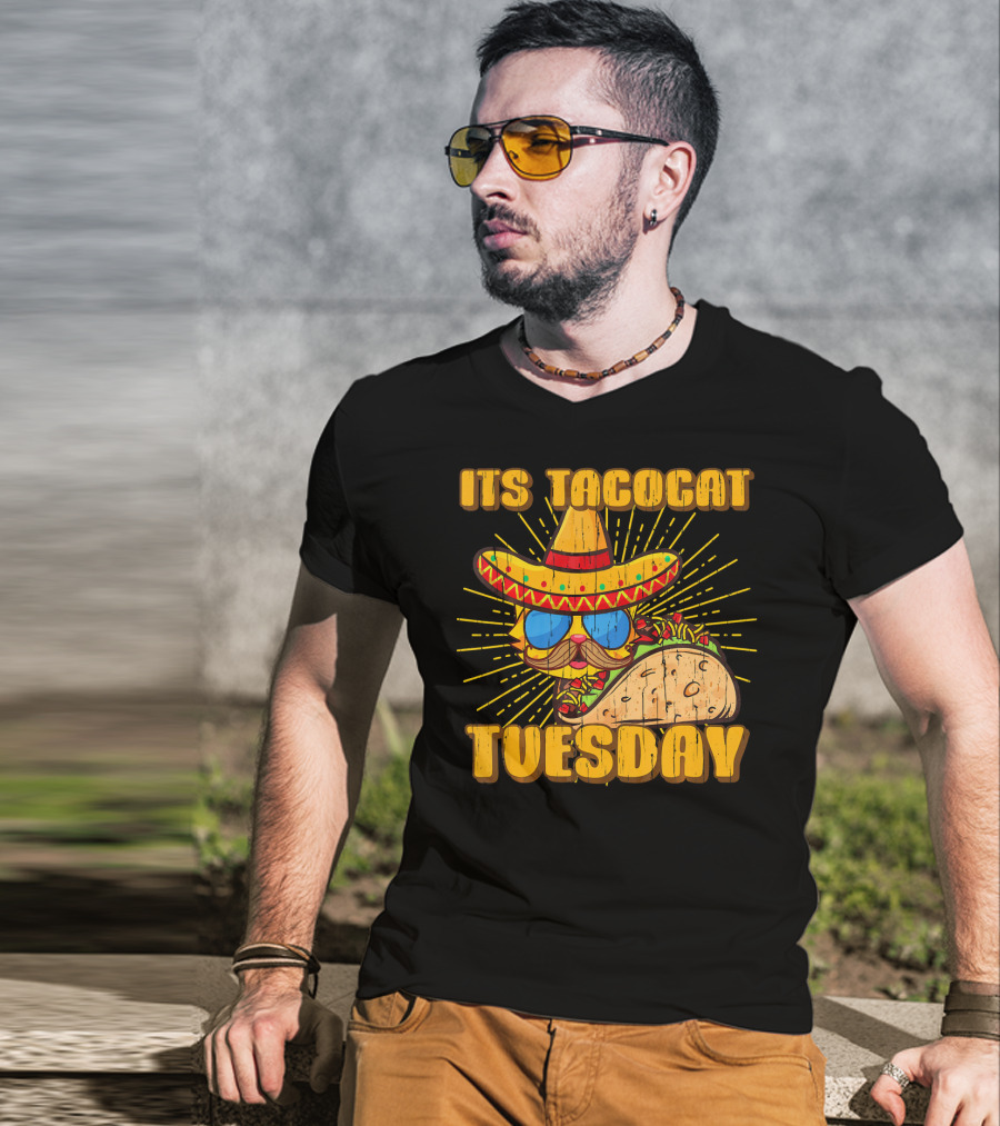 Its Tacocat Tuesday Tacos Cat Lover T-Shirt