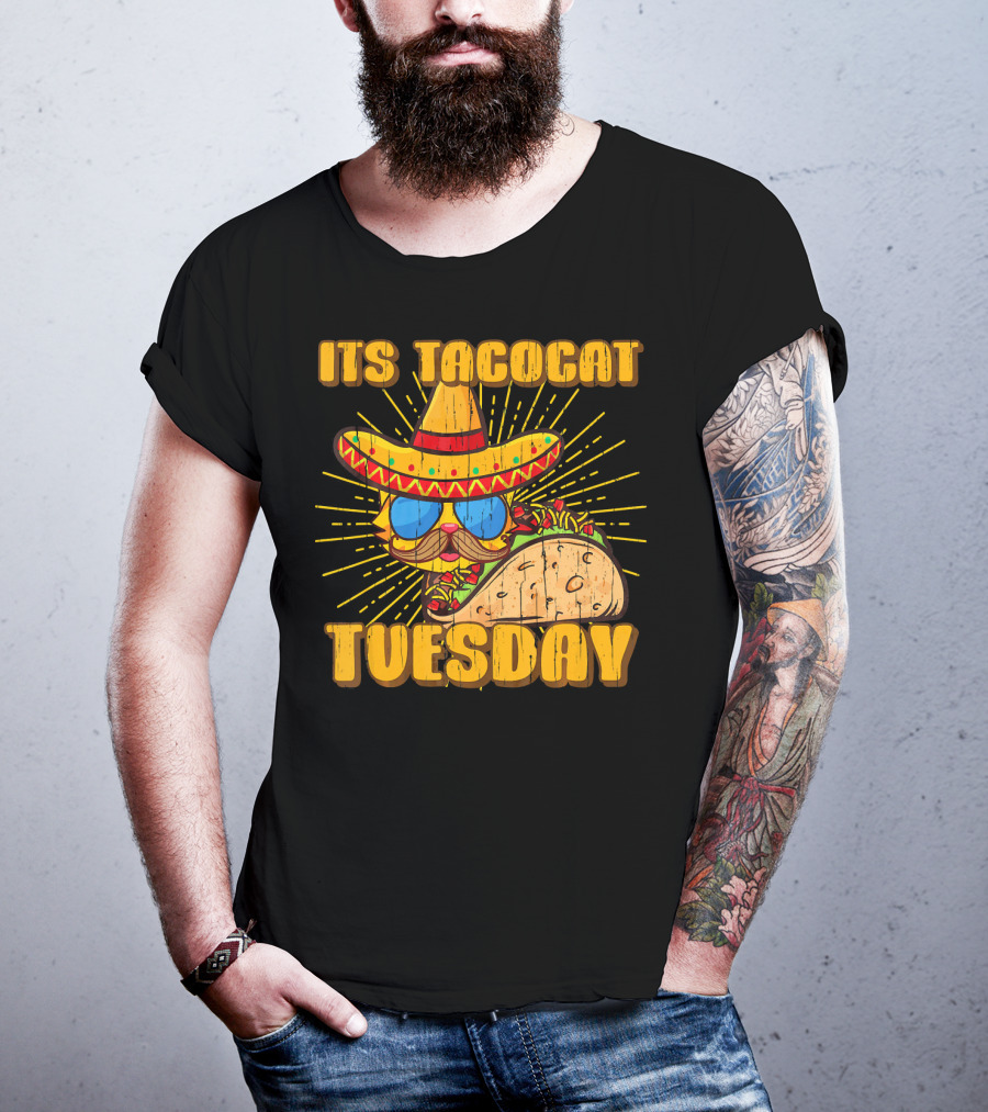 Its Tacocat Tuesday Tacos Cat Lover T-Shirt