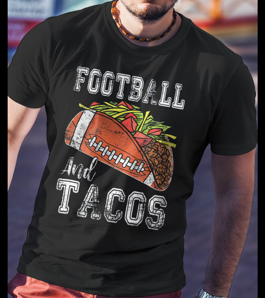 Football And Tacos Funny Taco T-Shirt