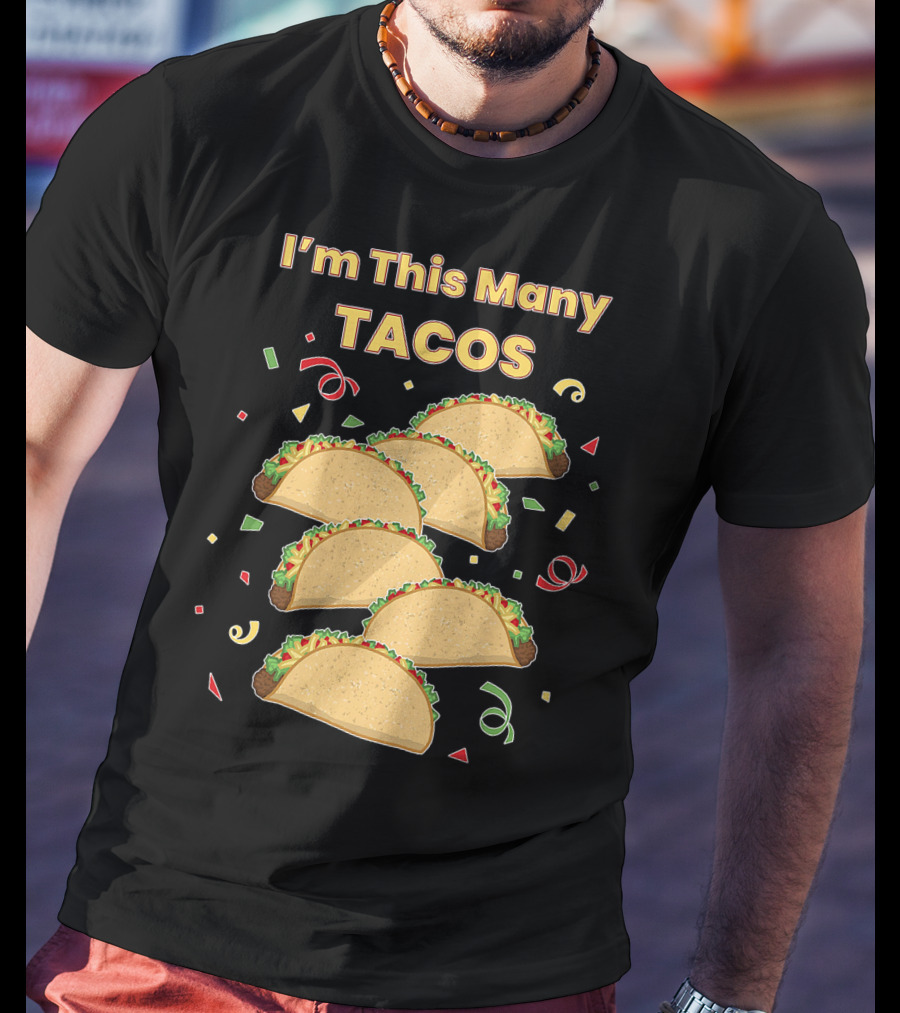 I'm This Many Tacos Six 6 Year Old Kids Funny T-Shirt