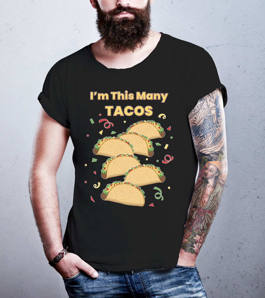 I'm This Many Tacos Six 6 Year Old Kids Funny T-Shirt