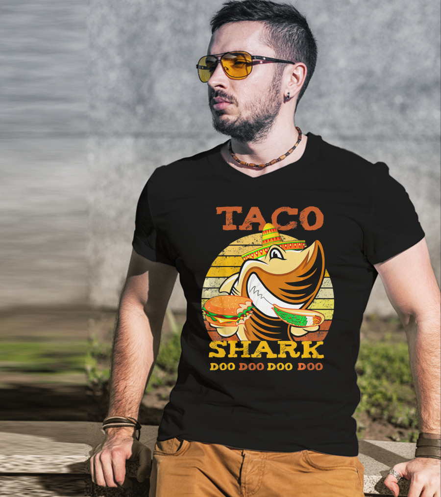 Taco Shark Doo Doo Doo Doo Halloween Baby Thanksgiving Women Men T-Shirt