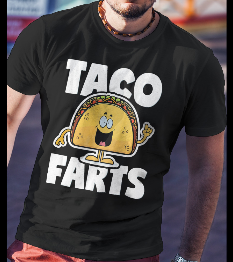 Taco Farts Funny Vintage Mexican Food T-Shirt