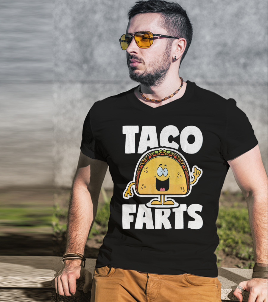 Taco Farts Funny Vintage Mexican Food T-Shirt