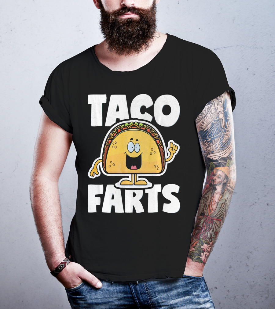 Taco Farts Funny Vintage Mexican Food T-Shirt