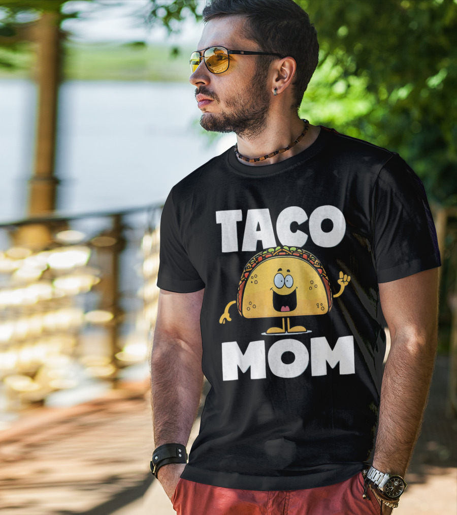 Taco Mom Funny Vintage Mother Mexican Ta Cartoon Character T-Shirt