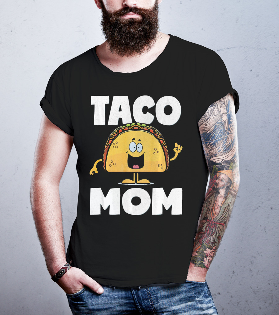 Taco Mom Funny Vintage Mother Mexican Ta Cartoon Character T-Shirt