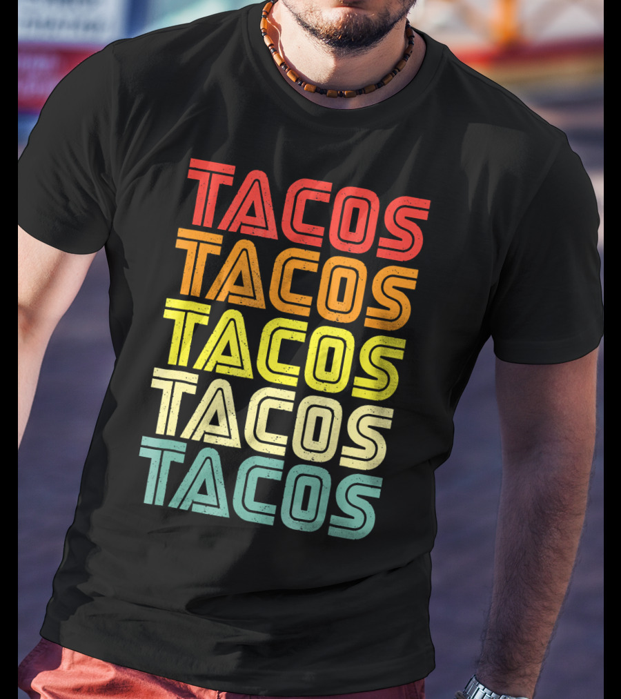Vintage Retro Mexican Tacos Tuesday T-Shirt