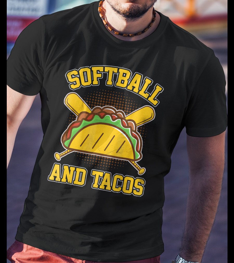 Softball And Tacos Mexican Foodie T-Shirt