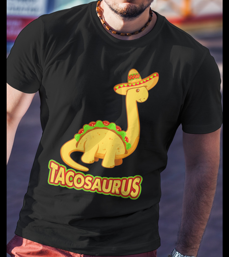Tacosaurus Sombrero Dinosaur Taco T-Shirt
