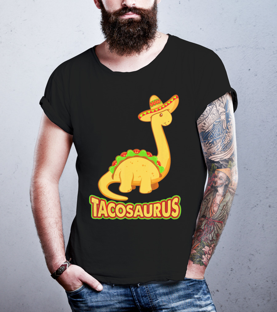 Tacosaurus Sombrero Dinosaur Taco T-Shirt