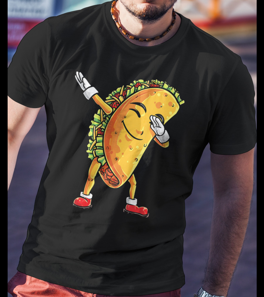Funny Dabbing Taco Cinco De Mayo Mexican T-Shirt