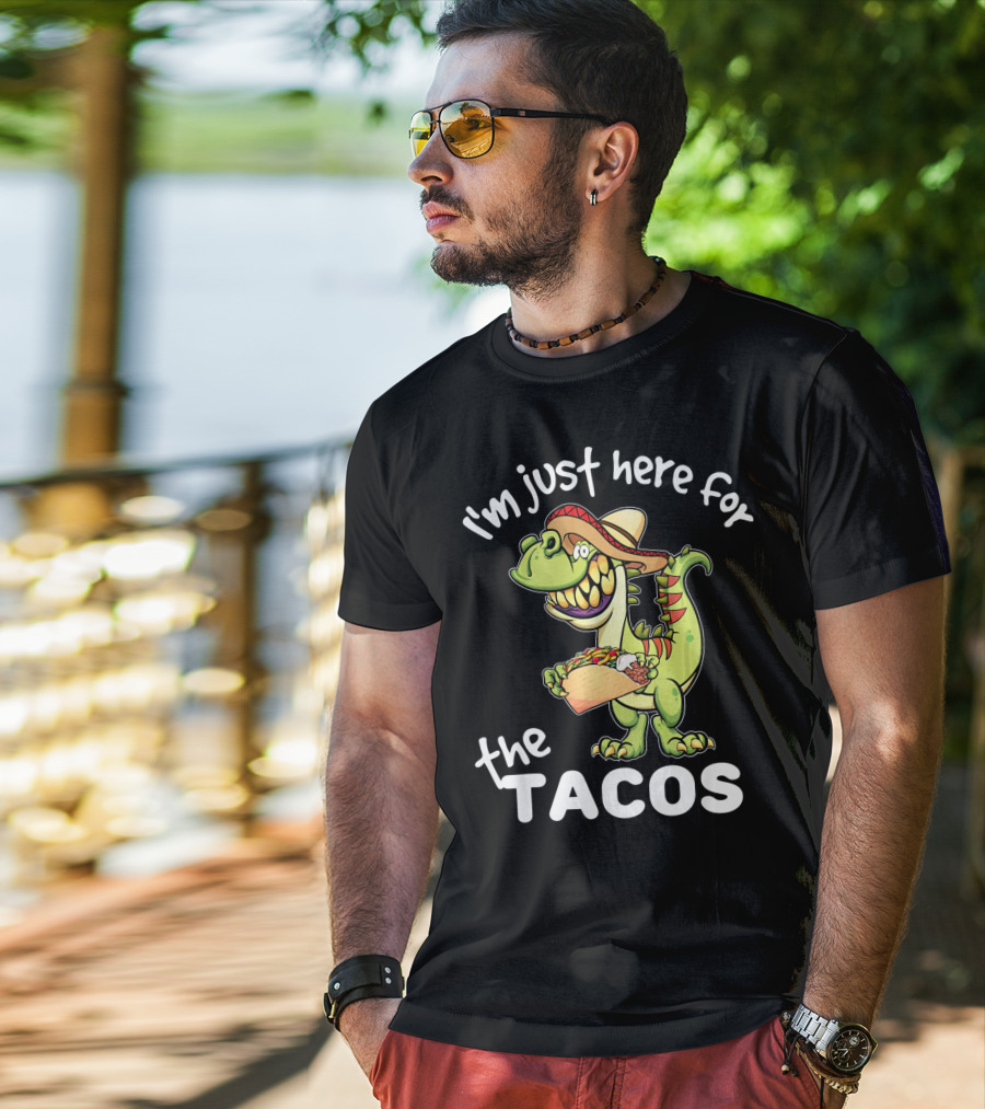 I'm Just Here For The Tacos Cinco De Mayo Boys Taco T-Shirt