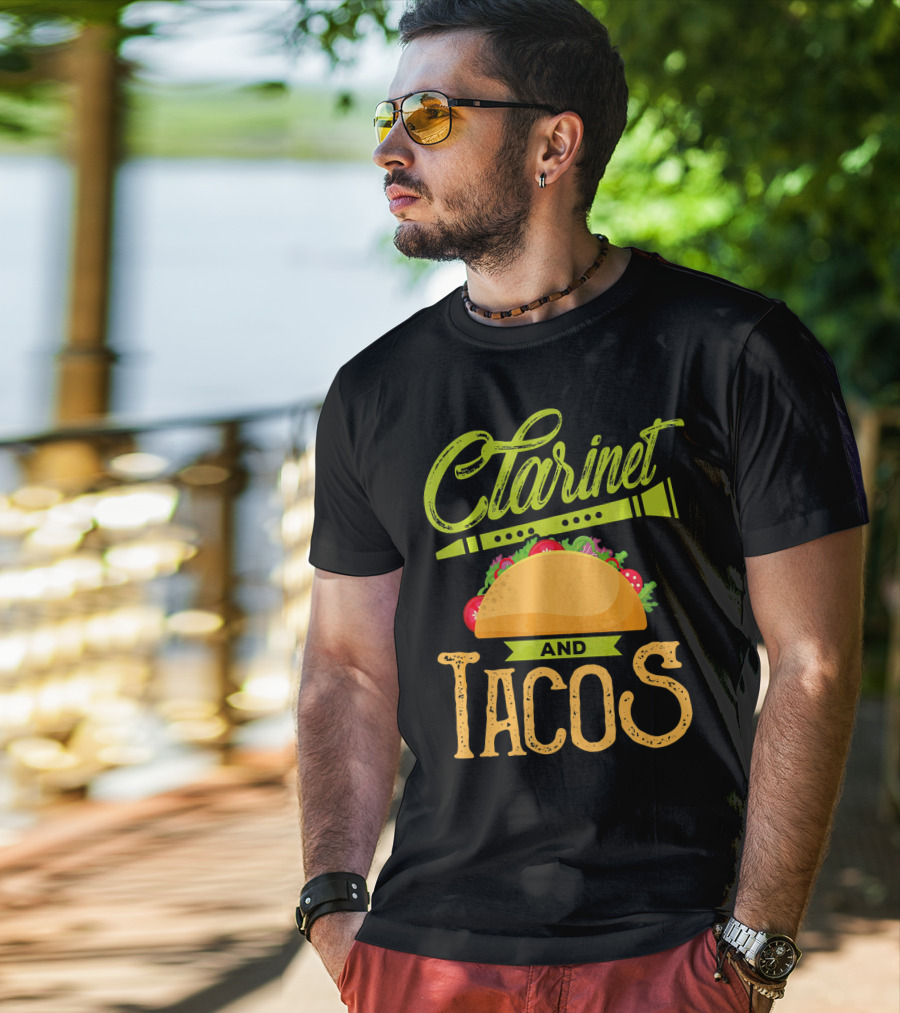 Clarinet And Tacos Musician Lover Clarine T-Shirt