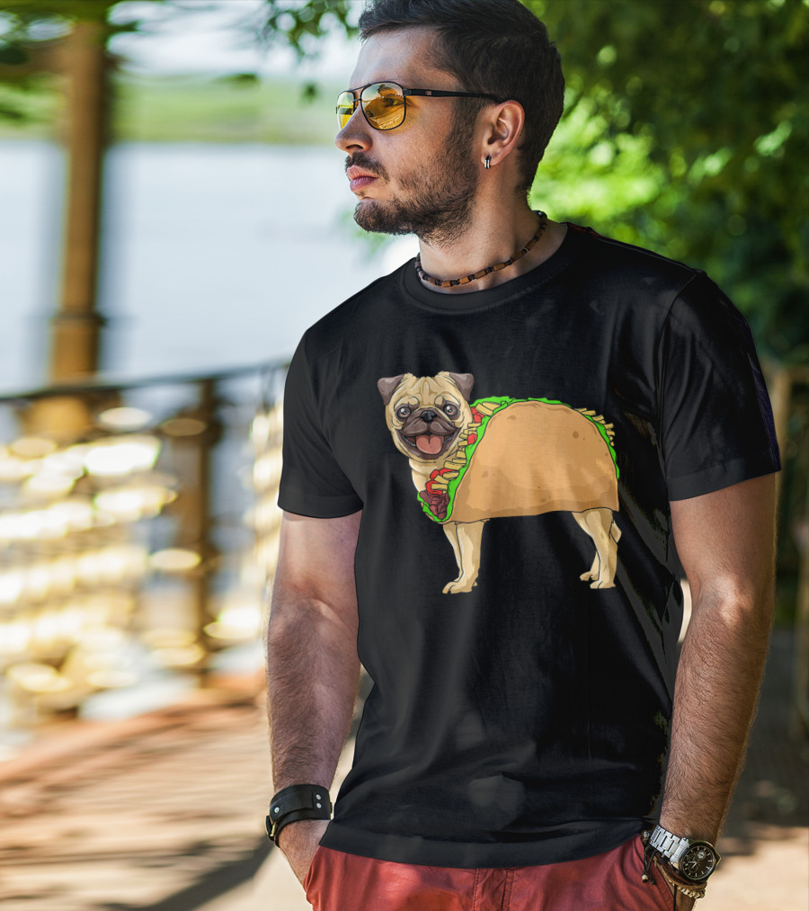 Taco Pug Mexican Burrito Pug T-Shirt
