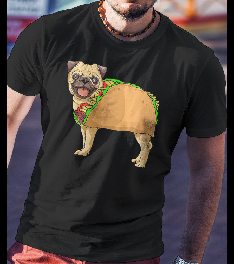 Taco Pug Mexican Burrito Pug T-Shirt