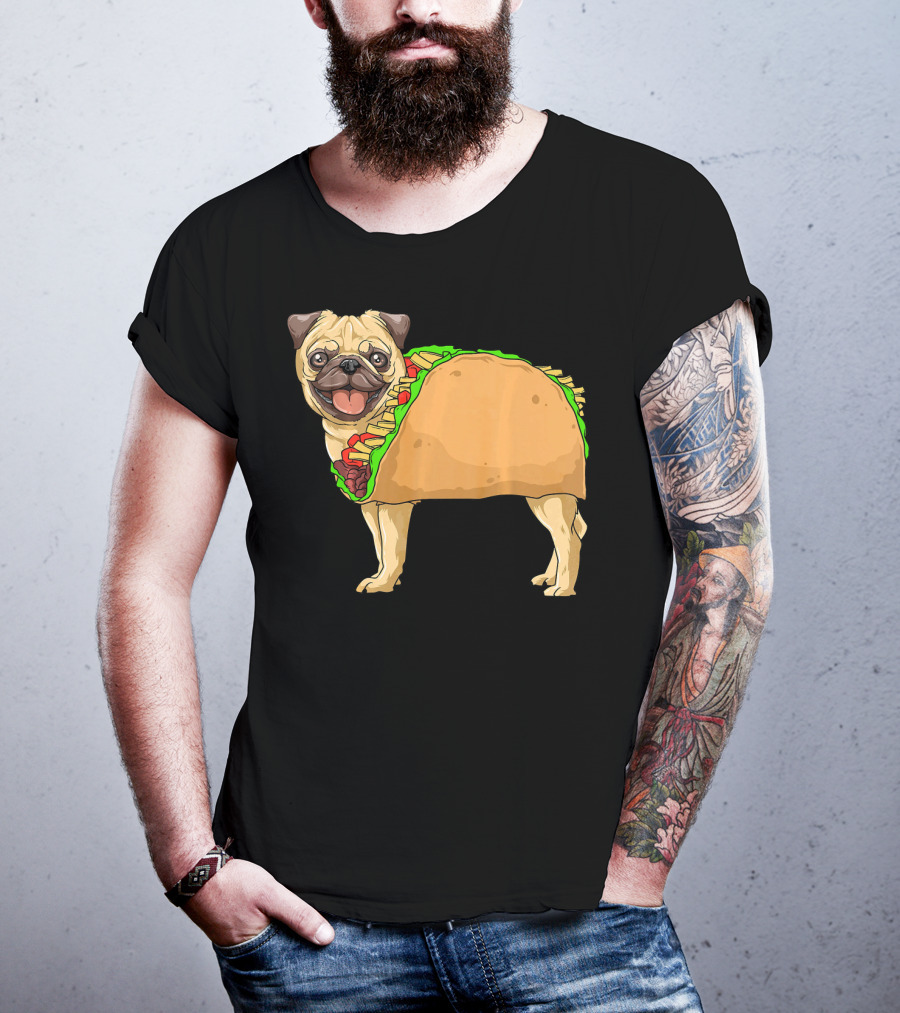 Taco Pug Mexican Burrito Pug T-Shirt