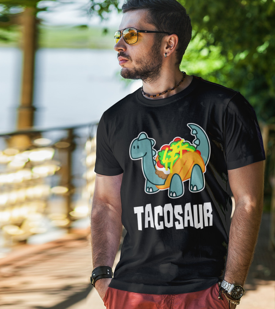Tacosaur Funny Mexican Food Taco Lover Dino Dinos T-Shirt