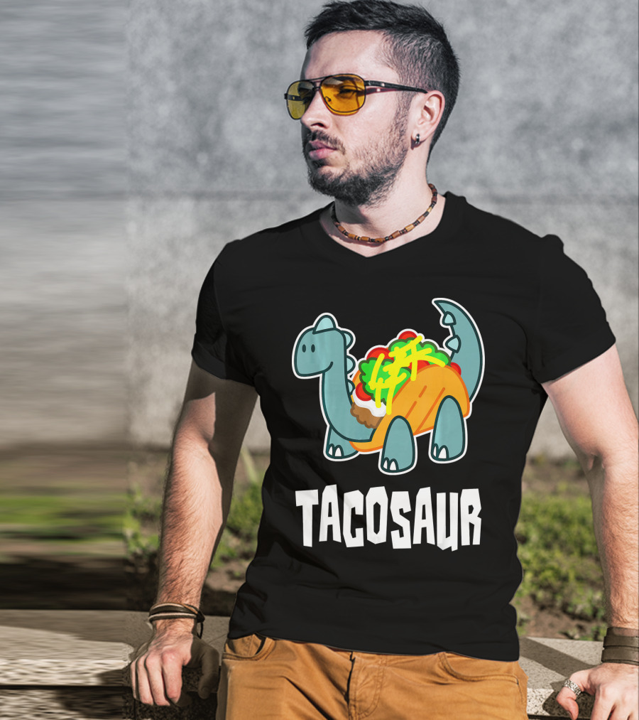Tacosaur Funny Mexican Food Taco Lover Dino Dinos T-Shirt