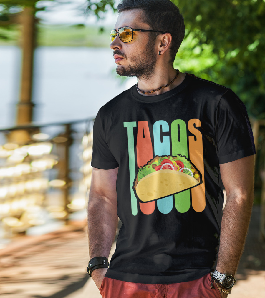 Retro Tacos Mexica Vintage Funny T-Shirt