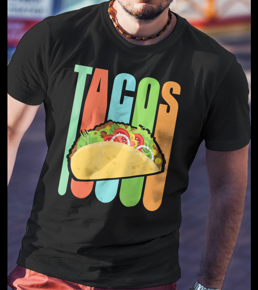 Retro Tacos Mexica Vintage Funny T-Shirt