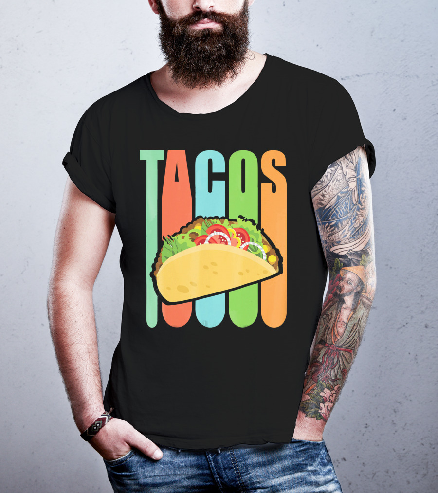 Retro Tacos Mexica Vintage Funny T-Shirt
