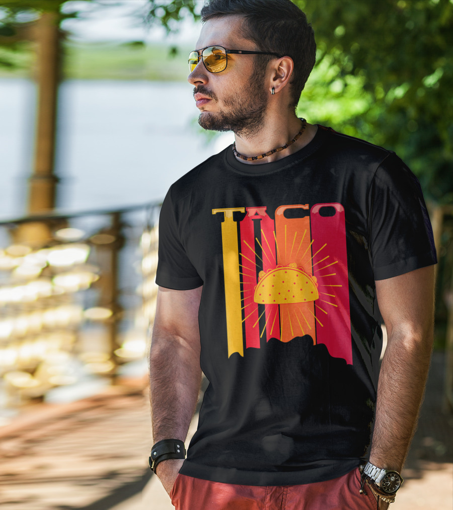 Retro Vintage 70s 80s Taco Sunburst Fiesta T-Shirt