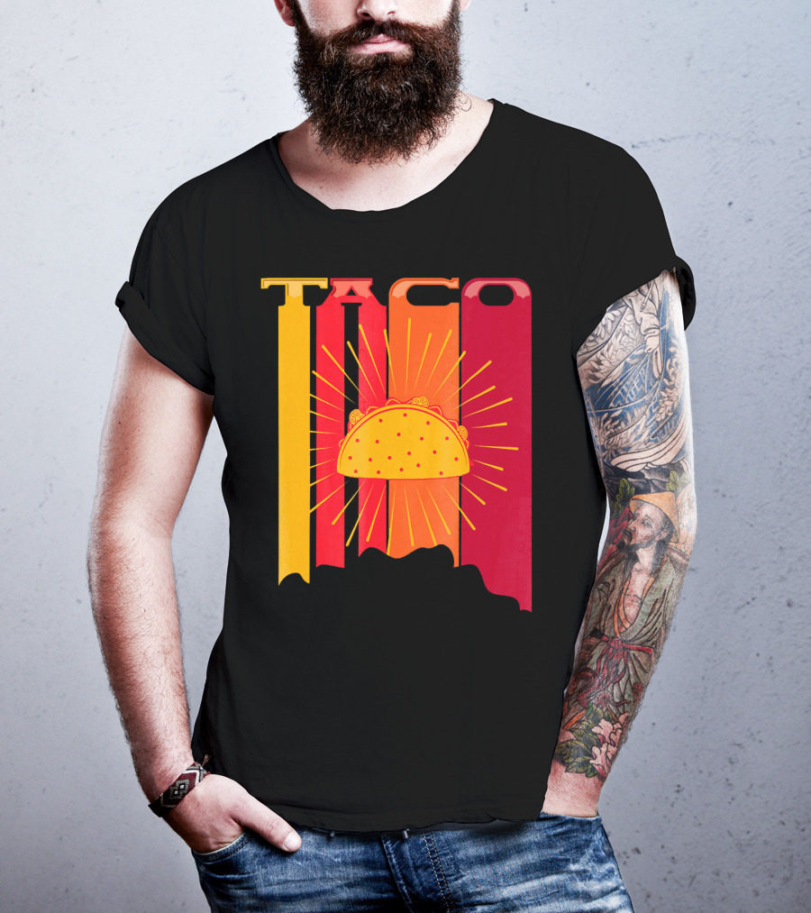 Retro Vintage 70s 80s Taco Sunburst Fiesta T-Shirt