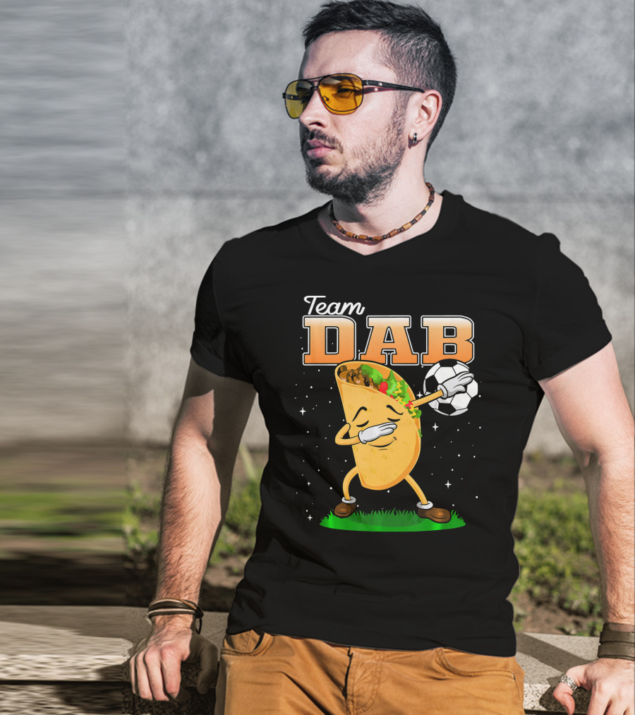 Team Dab Funny Soccer Dabbing Taco T-Shirt