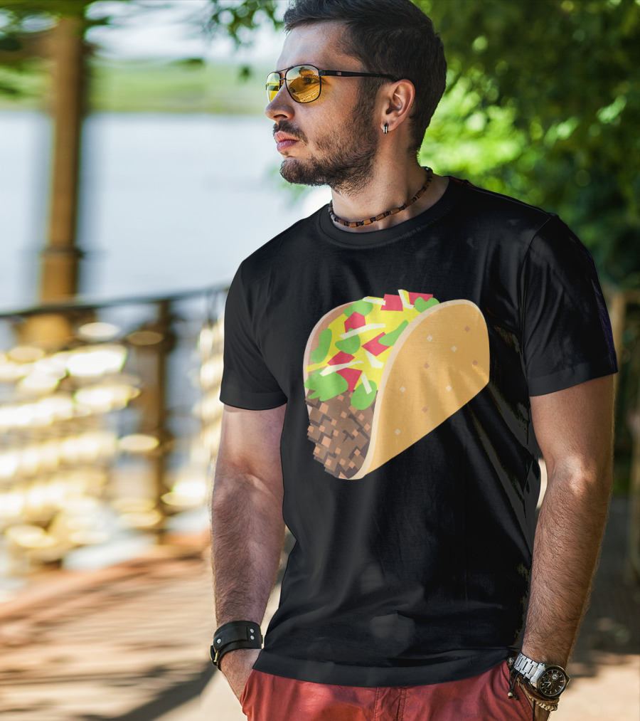 I Love Tacos Emoji Mexican Taco T-Shirt