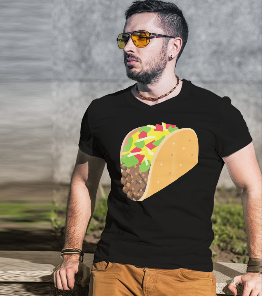 I Love Tacos Emoji Mexican Taco T-Shirt