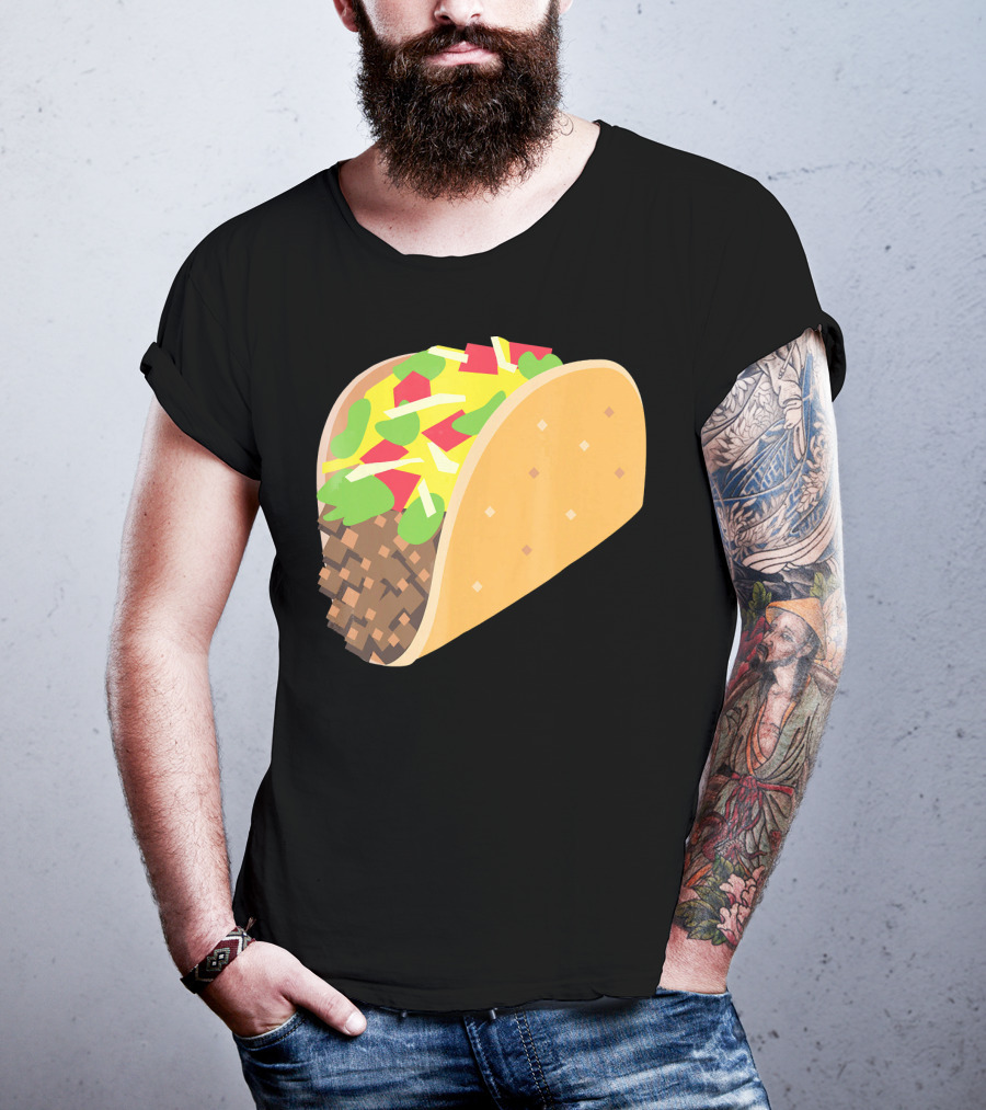 I Love Tacos Emoji Mexican Taco T-Shirt