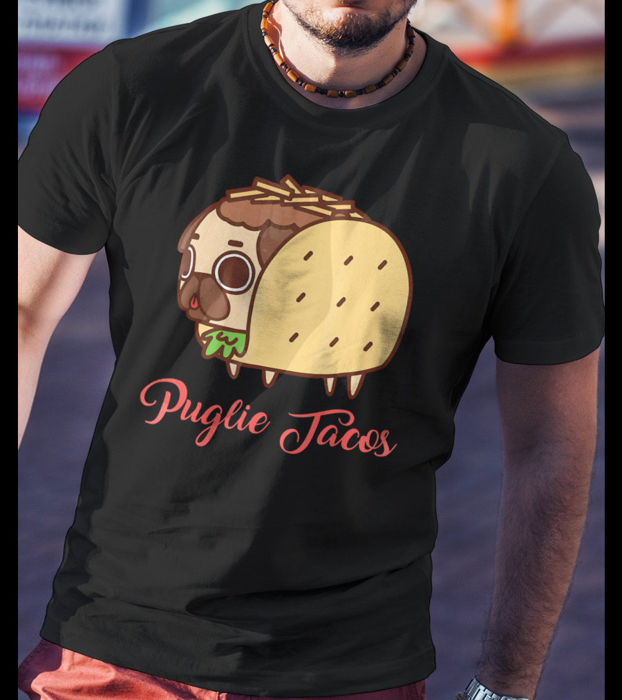 Puglie Tacos Cute Mexican Food Dog T-Shirt
