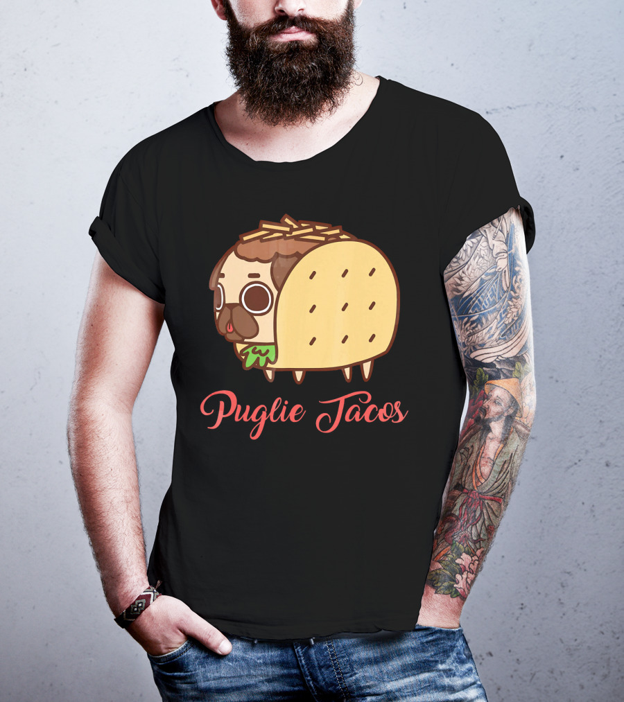 Puglie Tacos Cute Mexican Food Dog T-Shirt